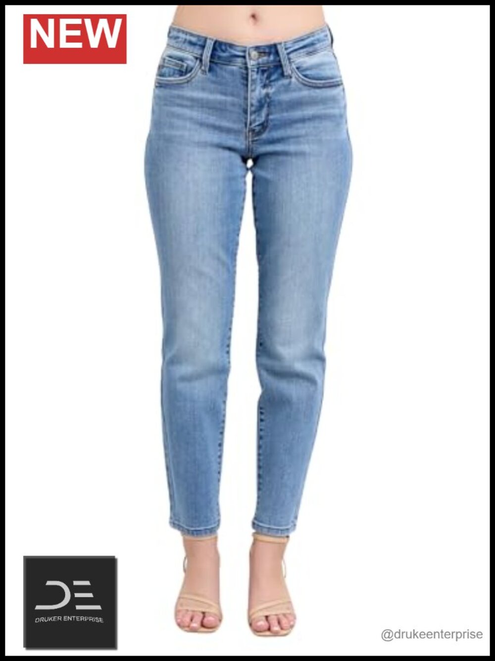 Mid-Rise Vintage Wash Slim Fit Jeans with Cell Phone Pocket